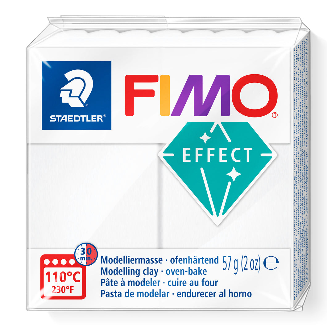 STAEDTLER® FIMO® 효과 일반 블록, 57g, 흰색 반투명