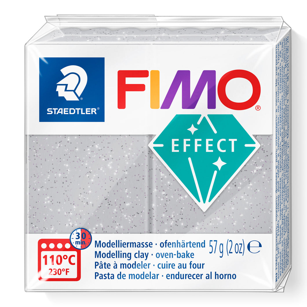 STAEDTLER® FIMO® 이펙트 노멀 블록, 57g, 실버 글리터