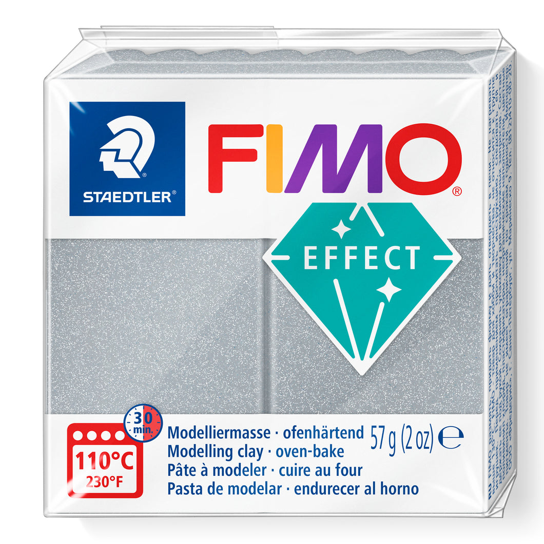STAEDTLER® FIMO® 효과 일반 블록, 57g, 실버 메탈릭