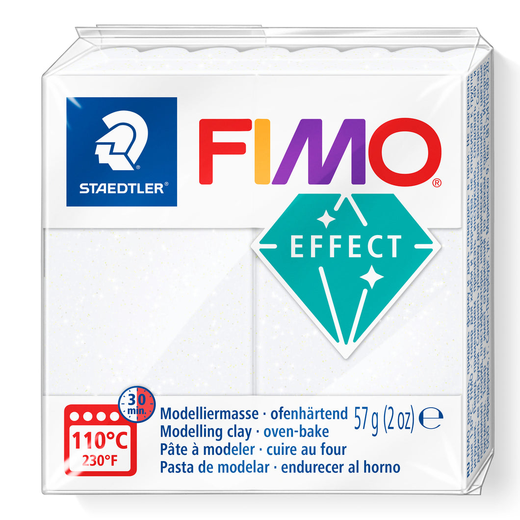 STAEDTLER® FIMO® 이펙트 노멀 블록, 57g, 화이트 글리터