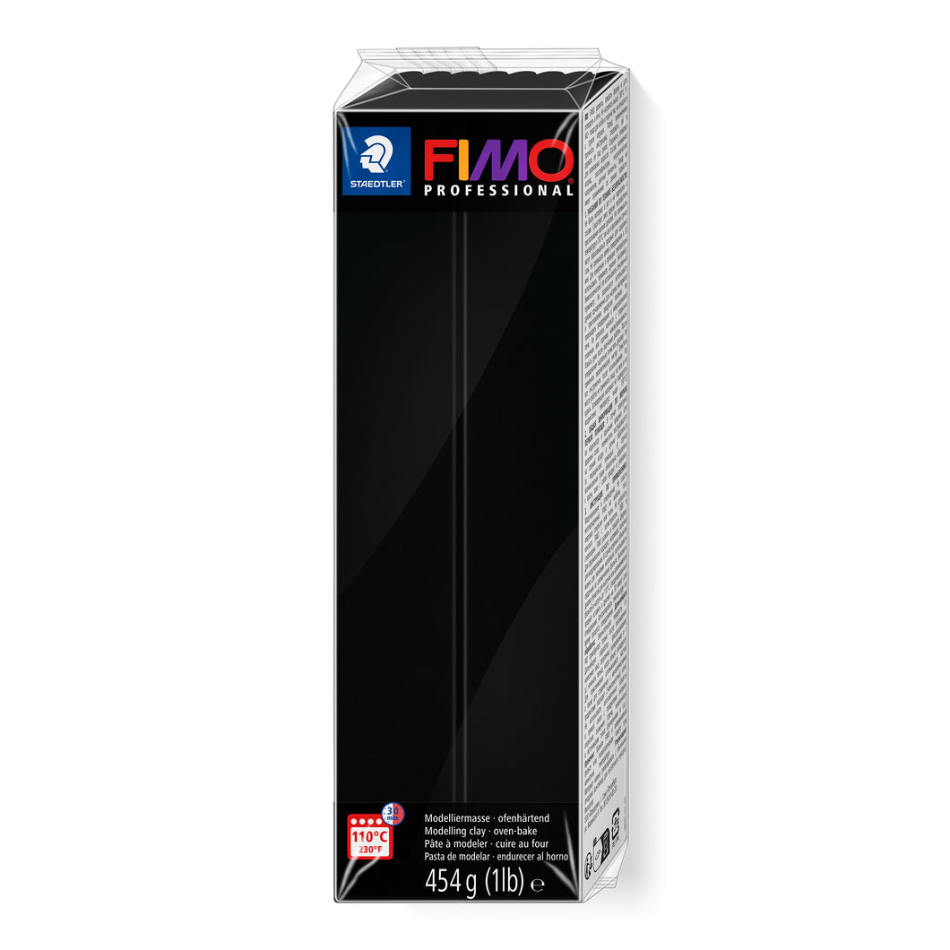 STAEDTLER® FIMO® 프로페셔널 모델링 클레이, 454g, 블랙, 대형 블록
