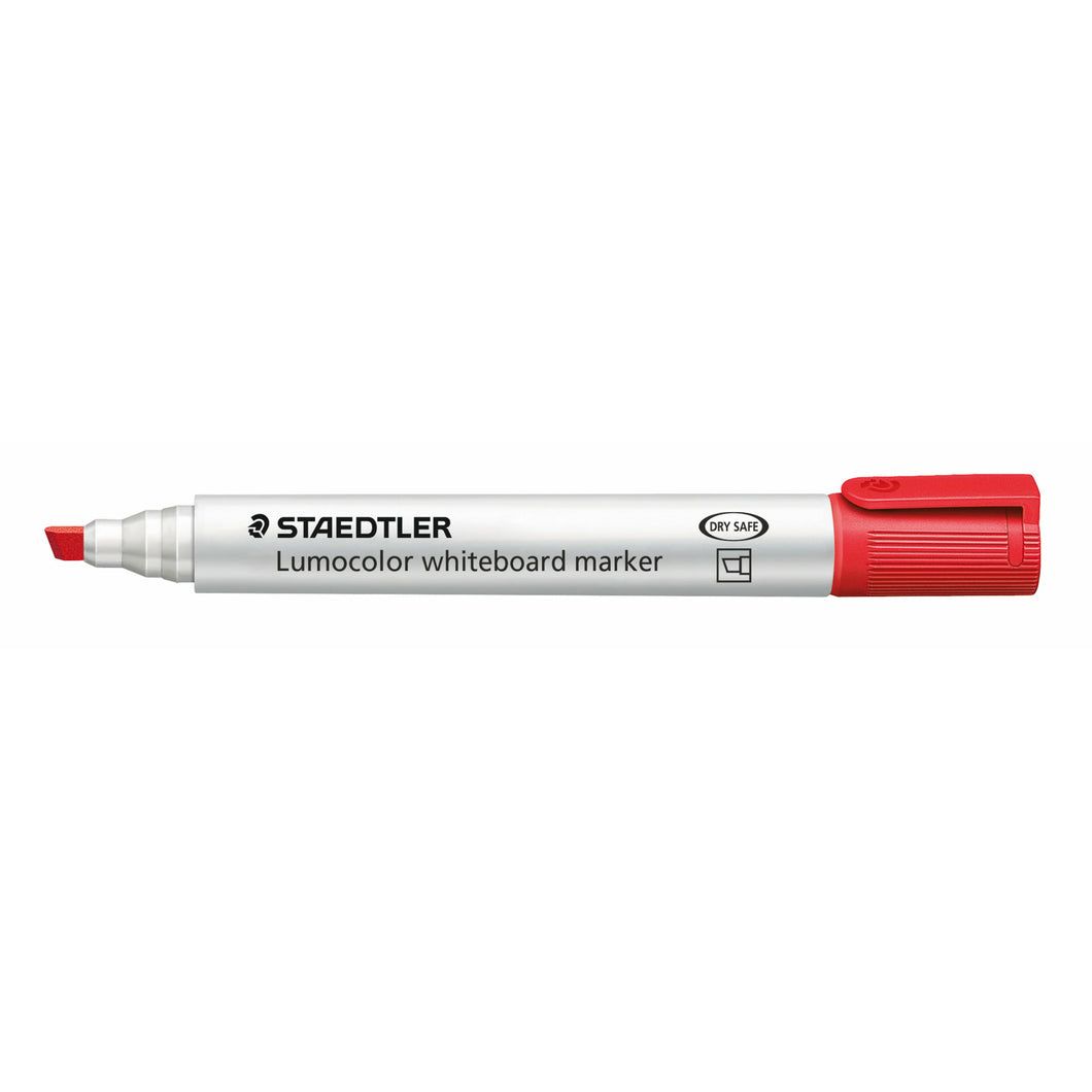 STAEDTLER® 351 B-2 Lumocolor 화이트보드 마커 웨지 팁, 빨간색