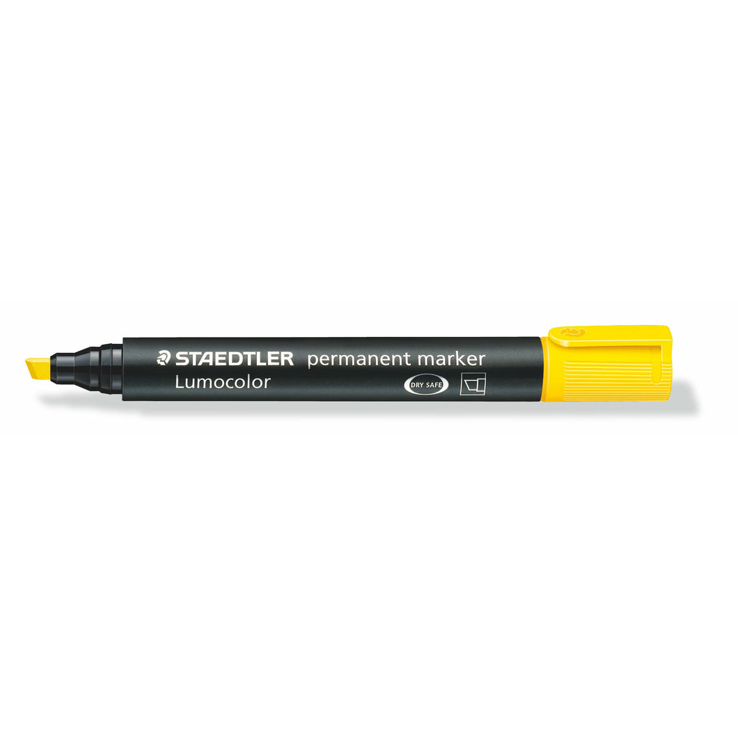 STAEDTLER® 350-1 Lumocolor 영구 마커 웨지 팁, 노란색
