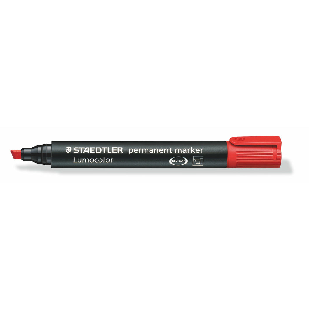 STAEDTLER® 350-2 Lumocolor 영구 마커 웨지 팁, 빨간색