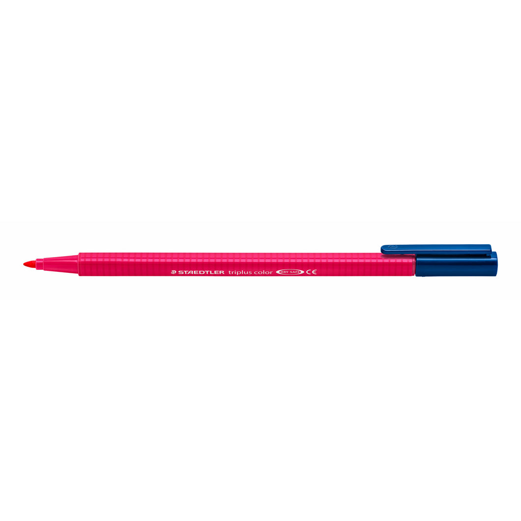 STAEDTLER® 323-23 triplus 컬러 파이버 펜, 삼각형, 보르도 레드