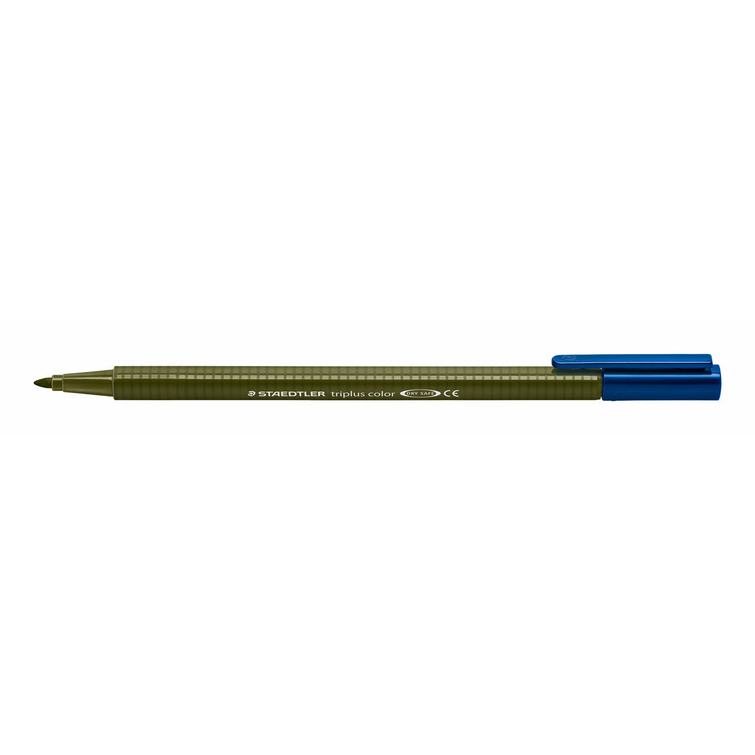 STAEDTLER® 323-57 triplus 컬러 파이버 펜, 삼각형, 올리브 그린