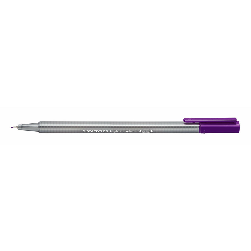 STAEDTLER® 334-6 triplus fineliner, 삼각형, 0.3mm, 보라색