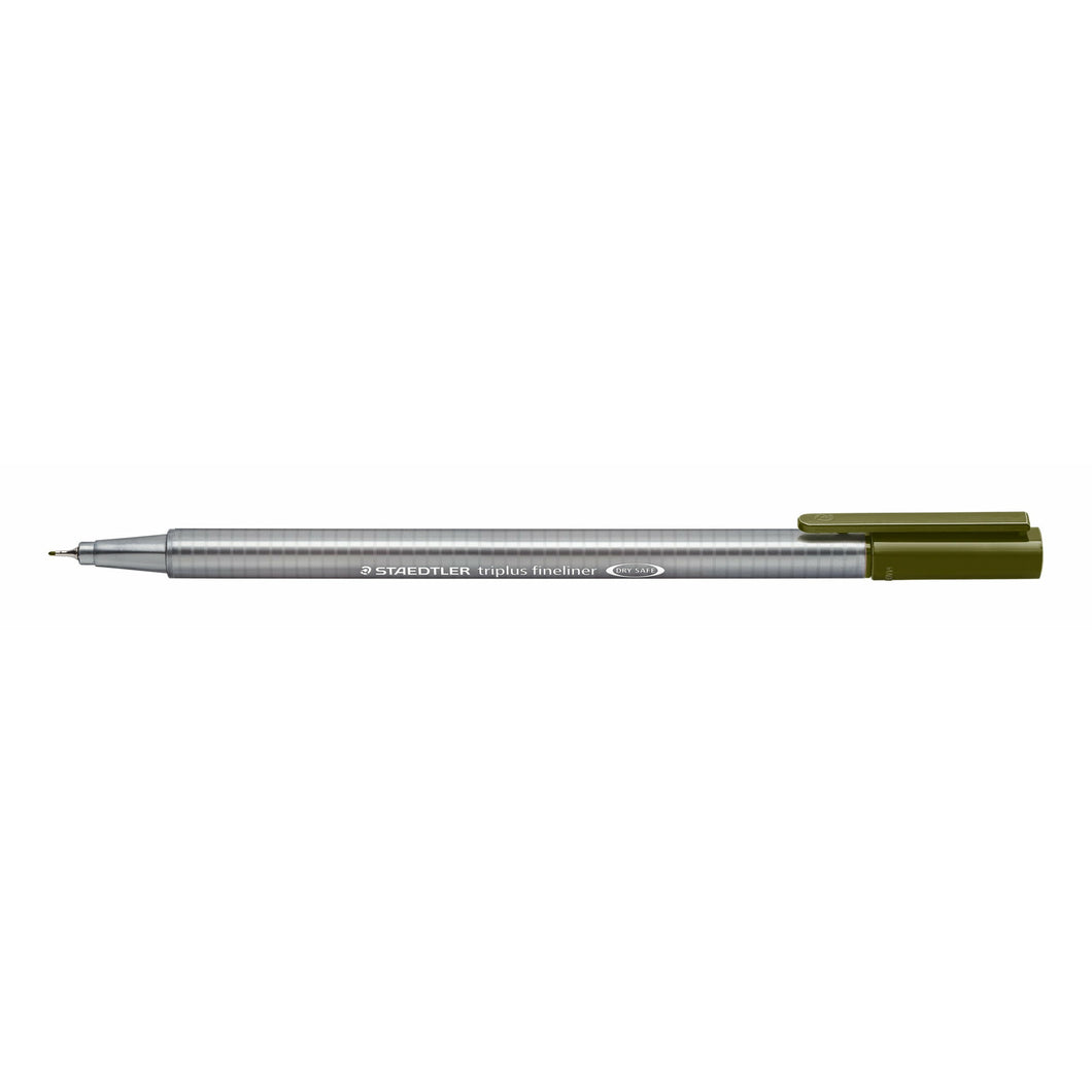 STAEDTLER® 334-57 triplus fineliner, 삼각형, 0.3mm, 올리브 그린