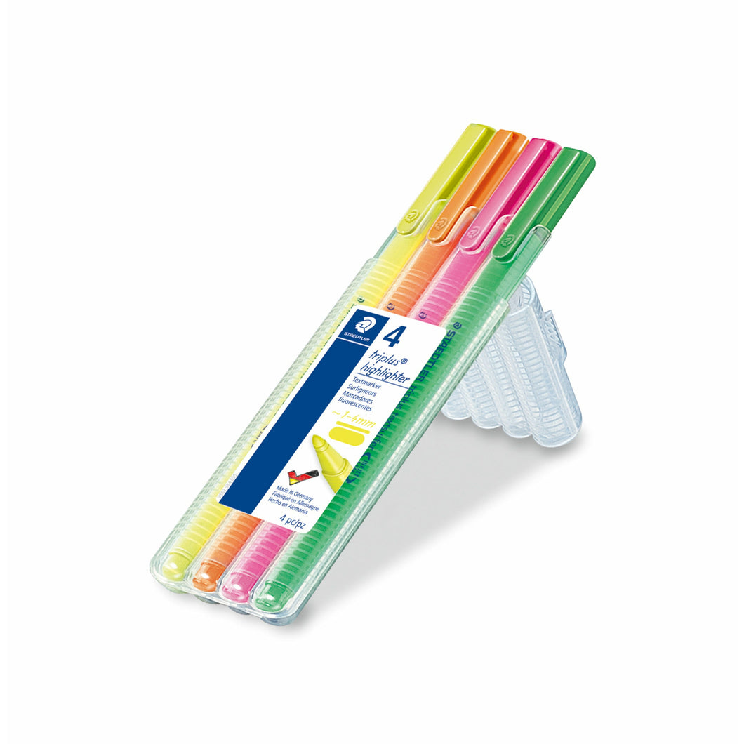 STAEDTLER® 트라이플러스 텍스트서퍼 하이라이터, 4개입