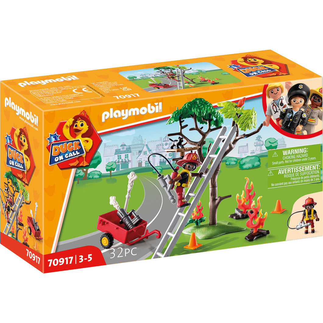 Playmobil 70917 DUCK ON CALL - 소방대 작전. 고양이를 구해주세요!